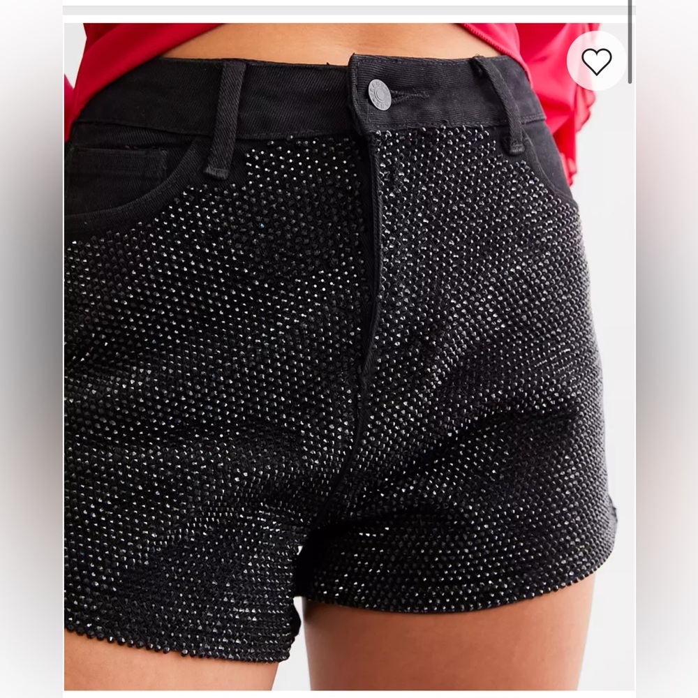 Buckle Women's Sparkling Black Shorts